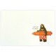 箔押しメッセージカード 【ROKKAKU】 アニマルシリーズ BEAR'S Weekend 「I Love Salmon」 1枚入 RK004A