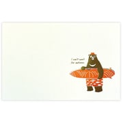箔押しメッセージカード 【ROKKAKU】 アニマルシリーズ BEAR'S Weekend 「I Love Salmon」 1枚入 RK004A