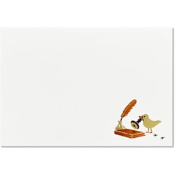箔押しメッセージカード 【ROKKAKU】 アニマルシリーズ BIRD'S WORK 「STAMP」 1枚入 RK001A