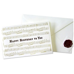 箔押しバースデーカードセット 【ROKKAKU】 「Birthday song」 1枚入 SG109
