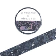箔押しマスキングテープ 【ROKKAKU】 みすゞうたシリーズ 「鯨法会」 1個入 R0152401