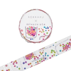 箔押しマスキングテープ 【ROKKAKU】 みすゞうたシリーズ 「金米糖の夢」 1個入 R0152403