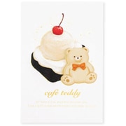 箔押しポストカード 【ROKKAKU】 cafe teddyシリーズ 「ケーキ」 1枚入 R0012301