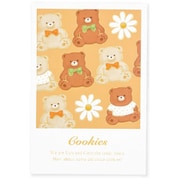 箔押しポストカード 【ROKKAKU】 cafe teddyシリーズ 「クッキー」 1枚入 R0012304