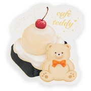 箔押しステッカー 【ROKKAKU】 cafe teddyシリーズ 「ケーキ」 1枚入 R0022301
