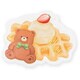 箔押しステッカー 【ROKKAKU】 cafe teddyシリーズ 「ワッフル」 1枚入 R0022302