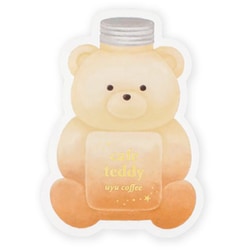 箔押しステッカー 【ROKKAKU】 cafe teddyシリーズ 「ウユ」 1枚入 R0022303