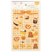 箔押しシートシール 【ROKKAKU】 cafe teddyシリーズ 「スイーツ」 1枚入 R0022401