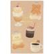 箔押しA5スリムノート 【ROKKAKU】 cafe teddyシリーズ 「ドリンク」 1冊入 R0042303