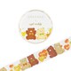箔押しマスキングテープ 【ROKKAKU】 cafe teddyシリーズ 「ウユココ」 1個入 R0032302