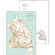 箔押しポストカード 【ROKKAKU】 Cat Art Collectionシリーズ 「roll」 1枚入 R0052503