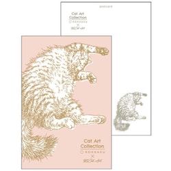 箔押しポストカード 【ROKKAKU】 Cat Art Collectionシリーズ 「sleepy」 1枚入 R0052504