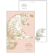 箔押しポストカード 【ROKKAKU】 Cat Art Collectionシリーズ 「sleepy」 1枚入 R0052504