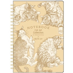 箔押しB6リングノート 【ROKKAKU】 Cat Art Collectionシリーズ 「circle」 1冊入 R0062503