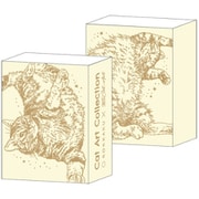 箔押しメモ入りミニBOX 【ROKKAKU】 Cat Art Collectionシリーズ 「ivory」 1個入 R0102502