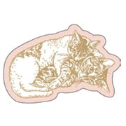 箔押しステッカー 【ROKKAKU】 Cat Art Collectionシリーズ 「love」 1枚入 R0092502