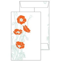 箔ポチ袋 【ROKKAKU】 花だよりシリーズ 「ポピー」 2枚入 R0032503
