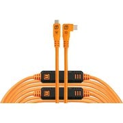 テザープロ オプティマ 10G USB-C ケーブル ライトアングル(9.4m) オレンジ データ転送専用ケーブル CUC31RTG2-ORG