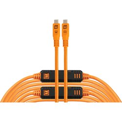 テザープロ オプティマ 10G USB-C ケーブル（9.4m） オレンジ データ転送専用ケーブル CUC31G2-ORG