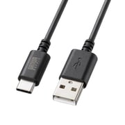 USB Type-Cケーブル 0.5m 15W 高耐久 AtoC USB2.0 金メッキピン ブラック KU-CA05BK