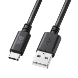 USB Type-Cケーブル 3m 15W 高耐久 AtoC USB2.0 金メッキピン ブラック KU-CA30BK