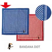 Libre Towel Handkerchief（リブレ タオルハンカチ） BANDANA DOT BL [タオルハンカチ 25×25cm]