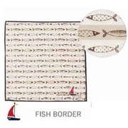 Libre Towel Handkerchief（リブレ タオルハンカチ） FISH BORDER [タオルハンカチ 25×25cm]