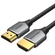 極細HDMIケーブル HDMI2.0 4K/60Hz 0.5m グレー AL-0171