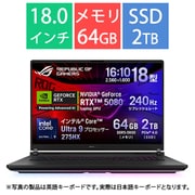 ゲーミングノートPC/ROG Strix SCAR 18/18型/Core Ultra 9 275HX/GeForce RTX 5080/メモリ 64GB/SSD 2TB/Windows 11 Home/オフブラック AniMe Vision G835LW-U9R5080