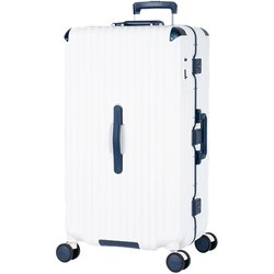 スーツケース GRANMAX 旅行日数目安：8～10泊 98L TSAロック搭載 前輪ストッパー 抗菌・抗ウィルス GM-056-28 バニラ×ネイビー