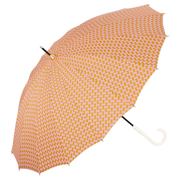 長傘 日傘 晴雨兼用 ジャパニーズトラディショナルカラーズアンブレラ 55cm 手開き式 UVカット 紫外線防止効果 くちなし（オレンジ） JTC-02-001