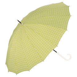 長傘 日傘 晴雨兼用 ジャパニーズトラディショナルカラーズアンブレラ 55cm 手開き式 UVカット 紫外線防止効果 菜の花（ライトグリーン） JTC-05-001