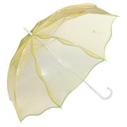 長傘 ビニール傘 ウェービーアンブレラ 60cm 手開き式 イエロー PT-071-001YE