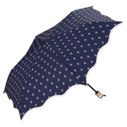 折りたたみ傘 日傘 晴雨兼用 なみなみタイニーフラワー ミニ 50cm 手開き式 UVカット 紫外線防止効果 ネイビー 4774-015-002NV
