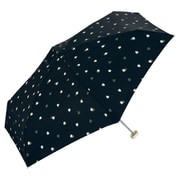 折りたたみ傘 日傘 晴雨兼用 ドローイングチェックハート ミニ 50cm 手開き式 UVカット 紫外線防止効果 ブラック 6808-305-002BK