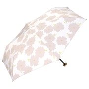 折りたたみ傘 日傘 晴雨兼用 フルール ミニ 50cm 手開き式 UVカット 紫外線防止効果 オフ(オフホワイト) 7939-115-002OF