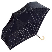 折りたたみ傘 日傘 晴雨兼用 フローラルパッチワーク ミニ 50cm 手開き式 UVカット 紫外線防止効果 ネイビー 8065-015-002NV