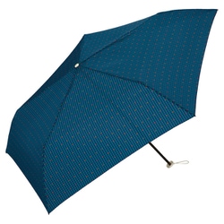 折りたたみ傘 日傘 晴雨兼用 チェックドット ミニ 55cm 手開き式 UVカット 紫外線防止効果 ネイビー AL02-038-002NV