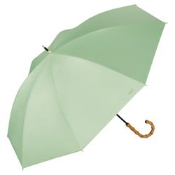 日傘 長傘 晴雨兼用 遮光 ノーブルベーシック 55cm 手開き式 一級遮光 UVカット率100％ 遮熱効果 内側黒コーティング加工 UPF50＋ はっ水加工 グリーン 81-11912-101GR