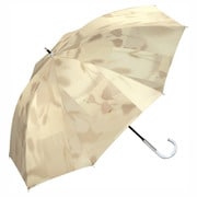 長傘 日傘 晴雨兼用 遮光 ブラーチューリップ 50cm 手開き式 遮光率100% UVカット率100% ベージュ 81-19779-101BE