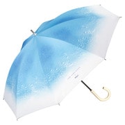 長傘 日傘 晴雨兼用 旅する喫茶×クリームソーダパラソル 50cm 手開き式 遮光率100% UVカット率100% UPF50+ ブルー 81-TA01-101