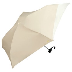 日傘 折りたたみ傘 晴雨兼用 遮光 バックプロテクトパラソル タイニー 50cm 手開き式 5段骨 一級遮光 完全UVカット 遮熱効果 UPF50＋ 内側黒コーティング加工 はっ水加工 ベージュ×オフ（オフホワイト） 801-12436-102BE×OF