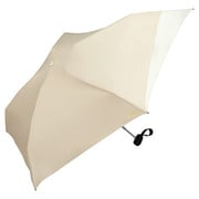折りたたみ傘 日傘 晴雨兼用 遮光 バックプロテクトパラソル タイニー 50cm 手開き式 完全UVカット ベージュ×オフ(オフホワイト) 801-12436-102BE×OF