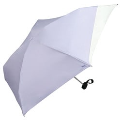 日傘 折りたたみ傘 晴雨兼用 遮光 バックプロテクトパラソル タイニー 50cm 手開き式 5段骨 一級遮光 完全UVカット 遮熱効果 UPF50＋ 内側黒コーティング加工 はっ水加工 ラベンダー×オフ（オフホワイト） 801-12436-102LV×OF