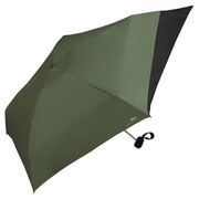 折りたたみ傘 日傘 晴雨兼用 遮光 バックプロテクトパラソル タイニー 50cm 手開き式 完全UVカット カーキ×ブラック 801-12436-102KH×BK