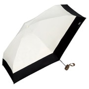 折りたたみ傘 日傘 晴雨兼用 遮光 切り継ぎtiny 47cm 手開き式 遮光率100% UVカット率100% オフ(オフホワイト)×ブラック 801-16702-102OF×BK