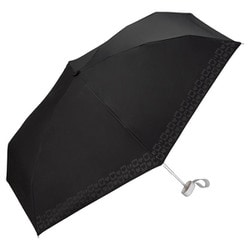 日傘 折りたたみ傘 婦人用 晴雨兼用 遮光 リムカッティングハート ミニ 50cm 手開き式 5段骨 一級遮光 UVカット率100％ 遮熱効果 内側黒コーティング加工 UPF50＋ はっ水加工 ブラック 801-18524-102BK