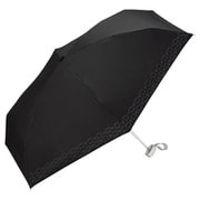 折りたたみ傘 日傘 晴雨兼用 遮光 リムカッティングハート ミニ 50cm 手開き式 遮光率100% UVカット率100% ブラック 801-18524-102BK