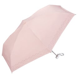 日傘 折りたたみ傘 婦人用 晴雨兼用 遮光 リムカッティングハート ミニ 50cm 手開き式 5段骨 一級遮光 UVカット率100％ 遮熱効果 内側黒コーティング加工 UPF50＋ はっ水加工 ピンク 801-18524-102PK