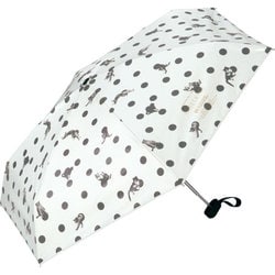 日傘 折りたたみ傘 晴雨兼用 沖昌之×Wpc. 遮光アンブレにゃん ドット ミニ 46cm 手開き式 5段骨 一級遮光 UVカット率100％ 遮熱効果 UPF50＋ 内側黒コーティング加工 はっ水加工 オフ（オフホワイト） 801-OM006-102OF